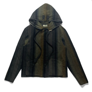 Double Pocket Tote Hoodie (Striped Fleece) - 1 of 1